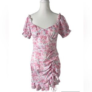 Cider NEW Tie Dye floral mini dress